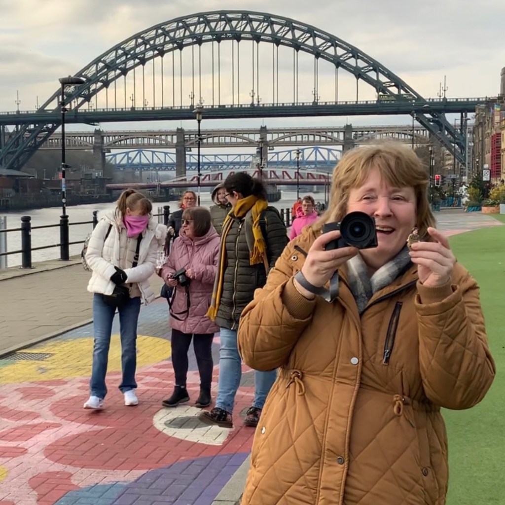 Filming along the River Tyne