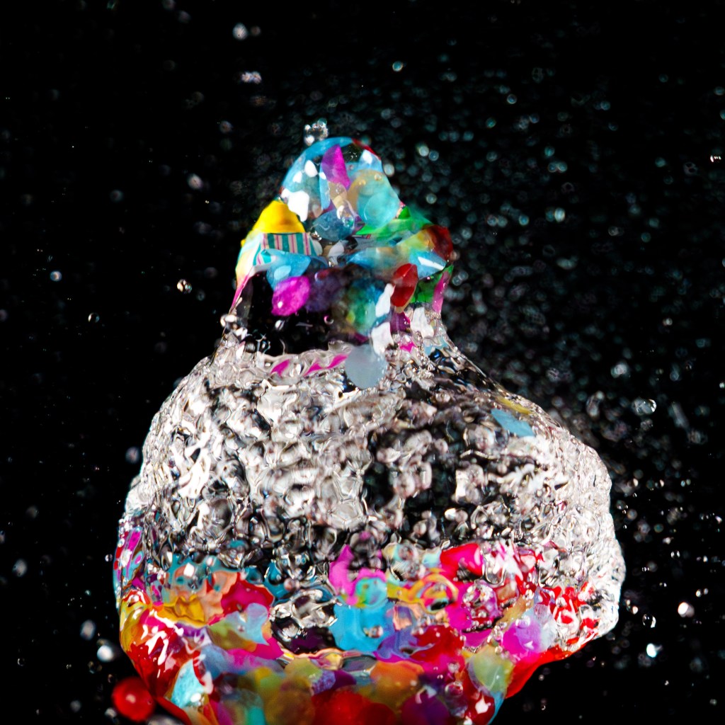 Waterbomb Lego man photograph