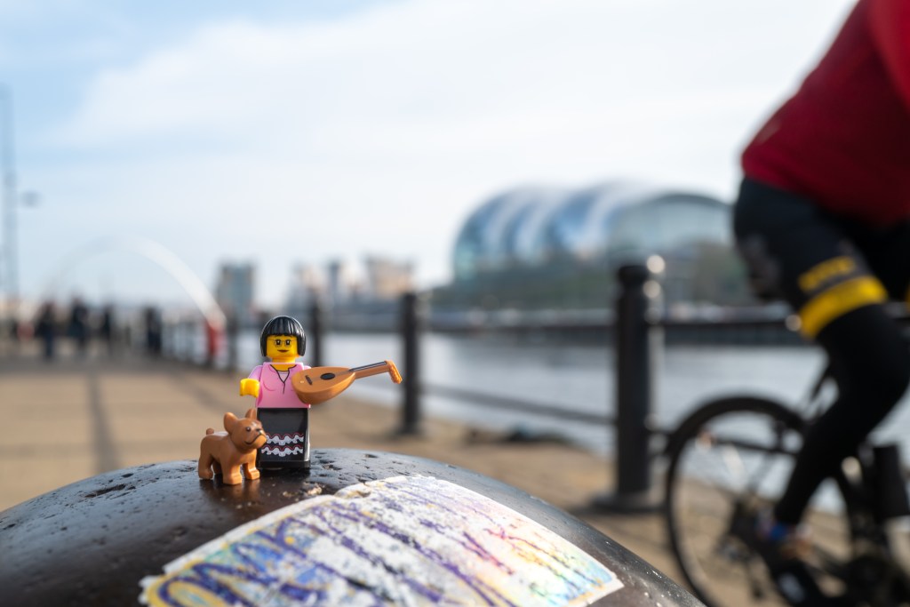 Sounds Good to Me - Julie: Lego man photograph featuring the Tyne from Wey Aye LEGO Man 2023