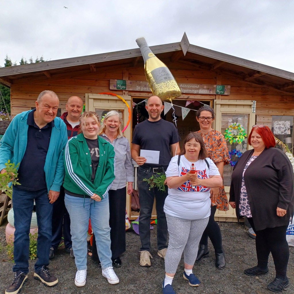 Students from Northumbria University helping out at the Ngage Allotment​.