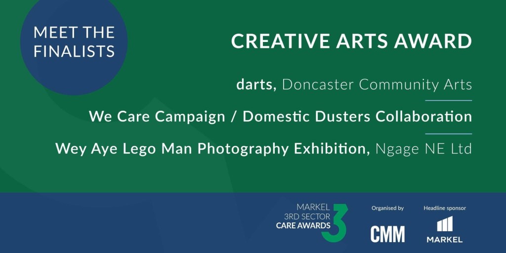 Markel Awards: Creative Arts Award Finalists - Doncaster Community Arts/ Domestic Dusters Collaboration and Wey Aye Lego Man.